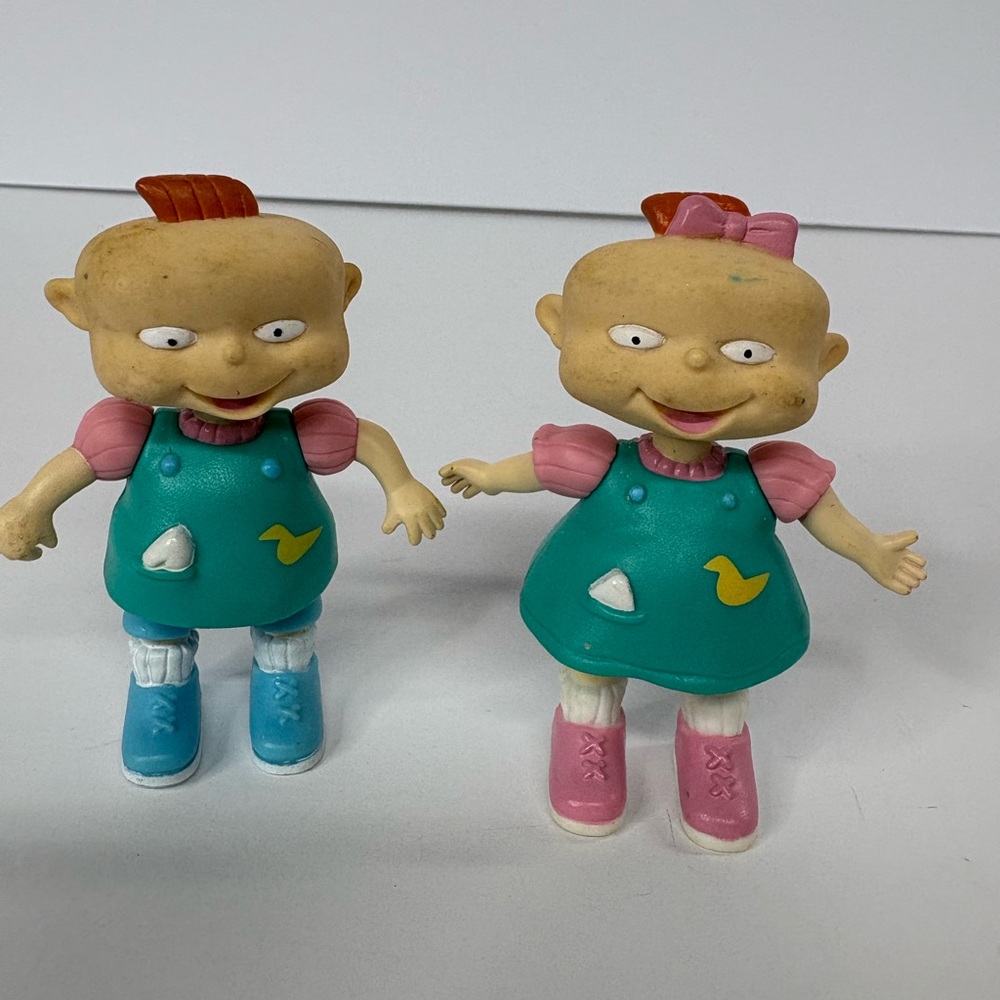 Rugrats Phil & Lil DeVille Action Figure Set in Green Outfits